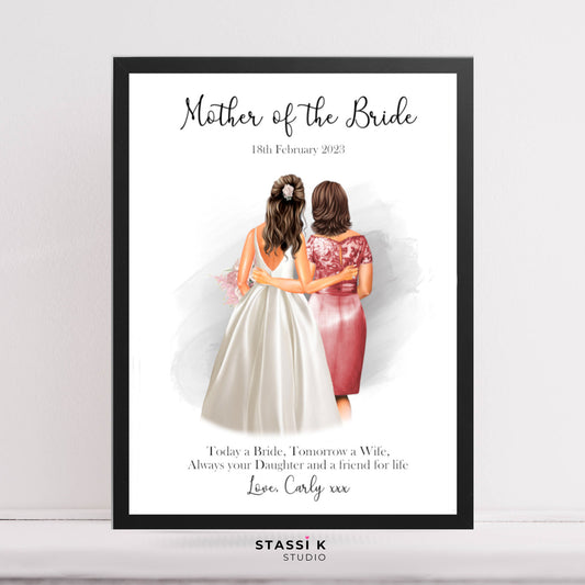 Custom Mother of the Bride Gift Illustration Print