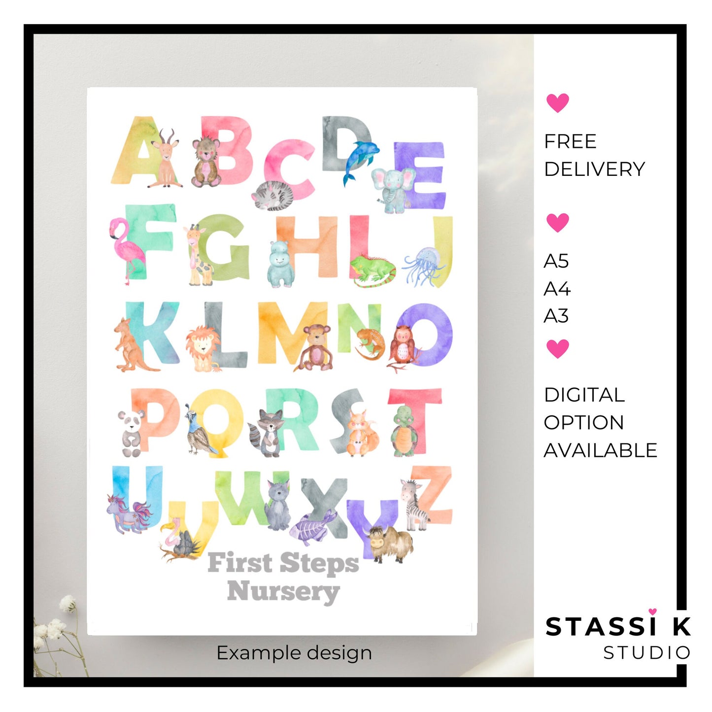 Personalised Alphabet Nursery Print