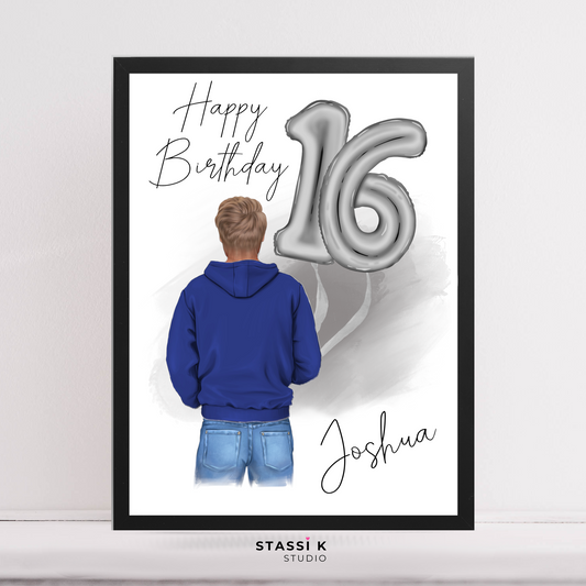 Personalised 16th Birthday Boy Gift