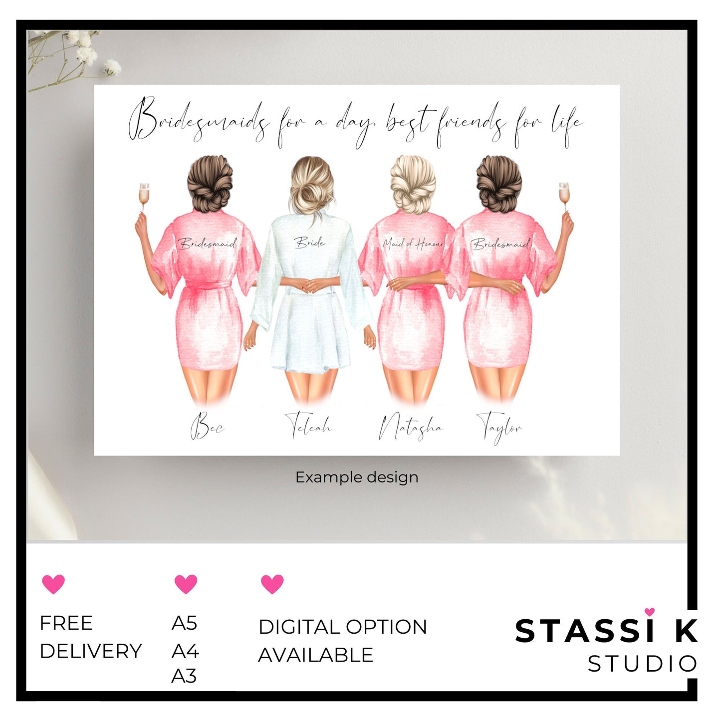 Personalised gift for bride and bridesmaids
