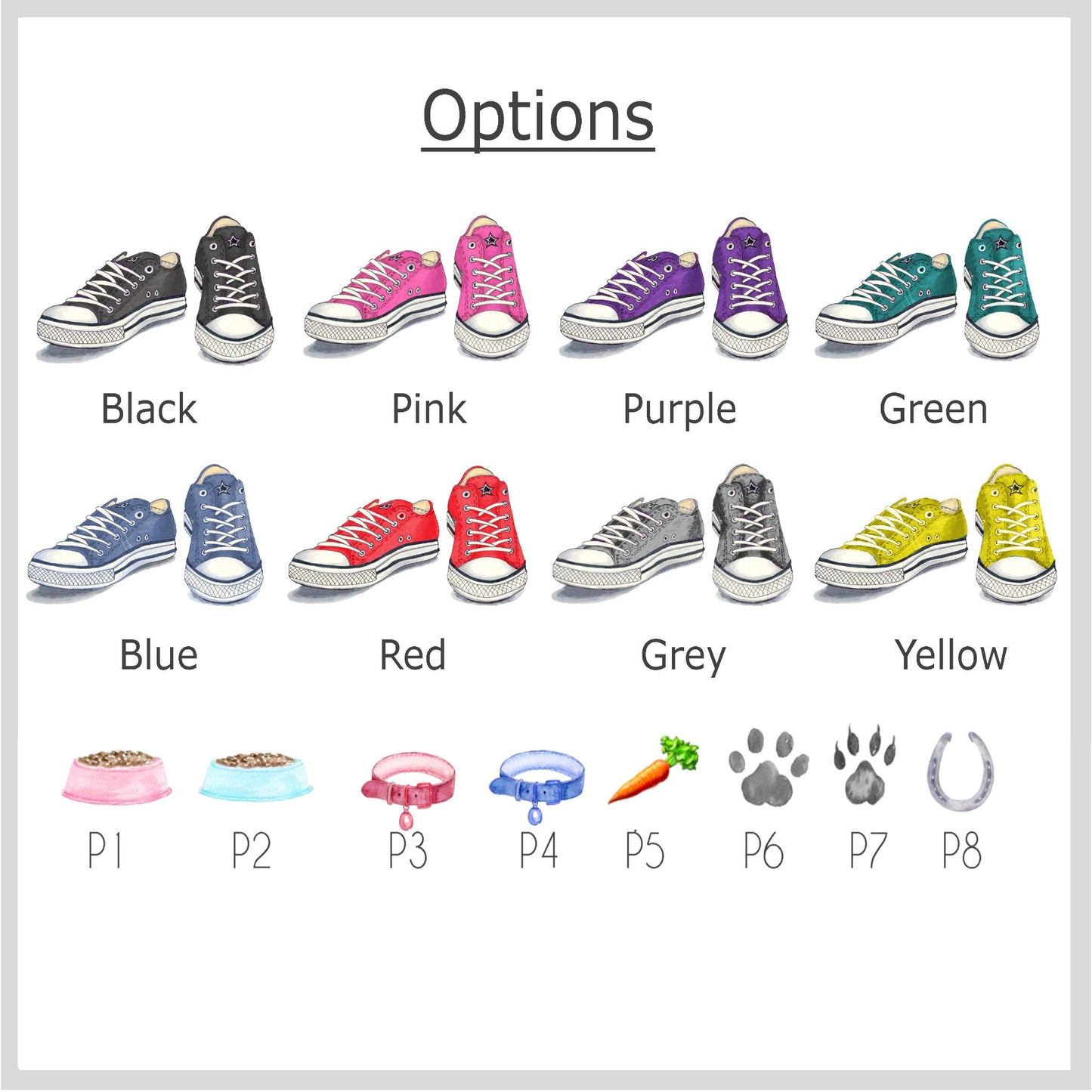 Personalised Family Trainers Print