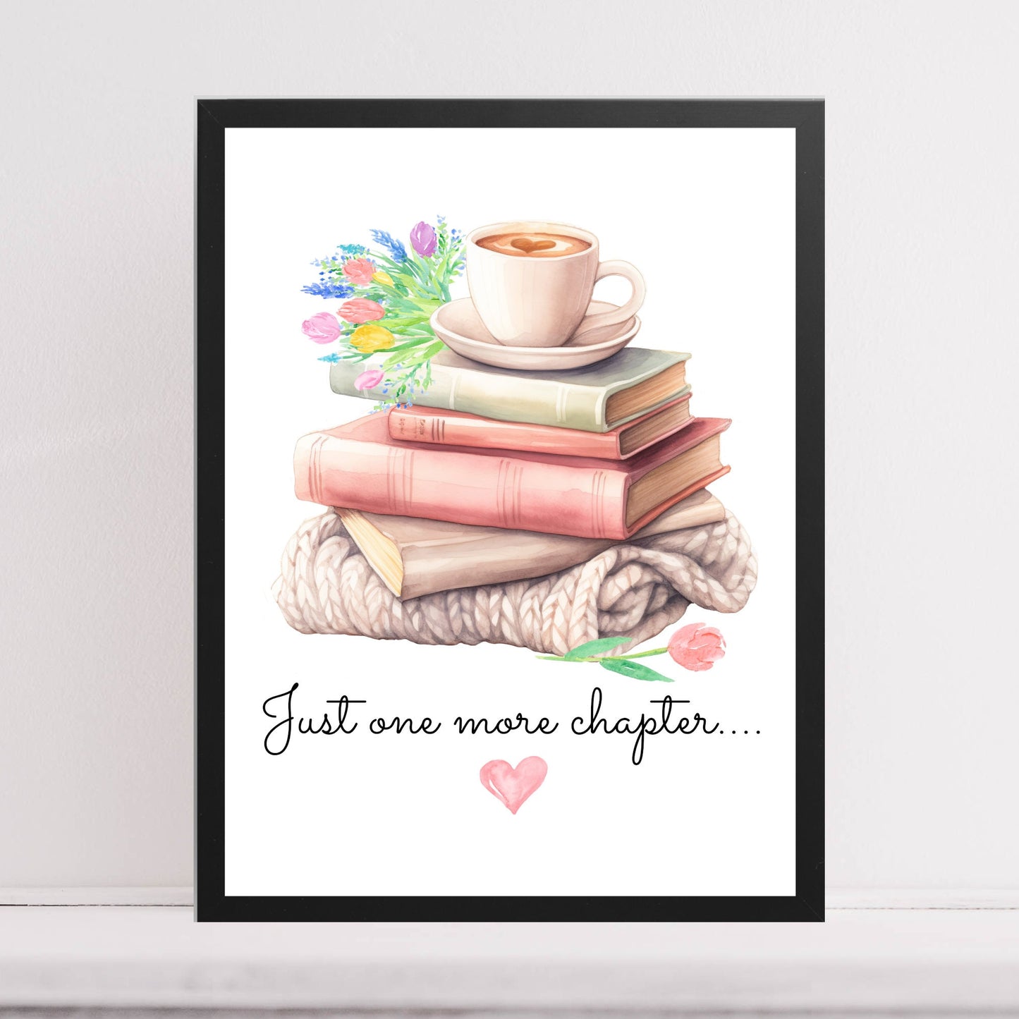 Just One More Chapter quote gift for book lovers