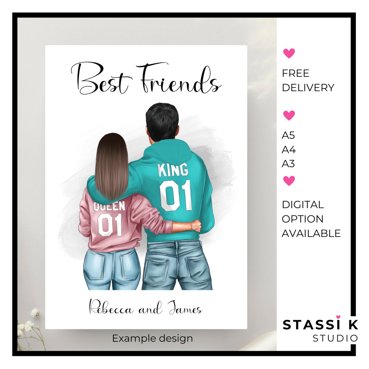Personalised boy and girl best friend gift