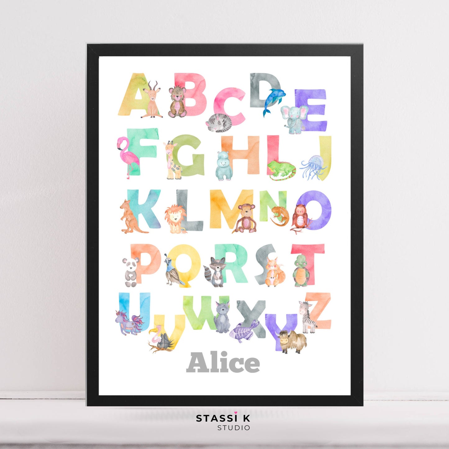 Personalised Alphabet Nursery Print