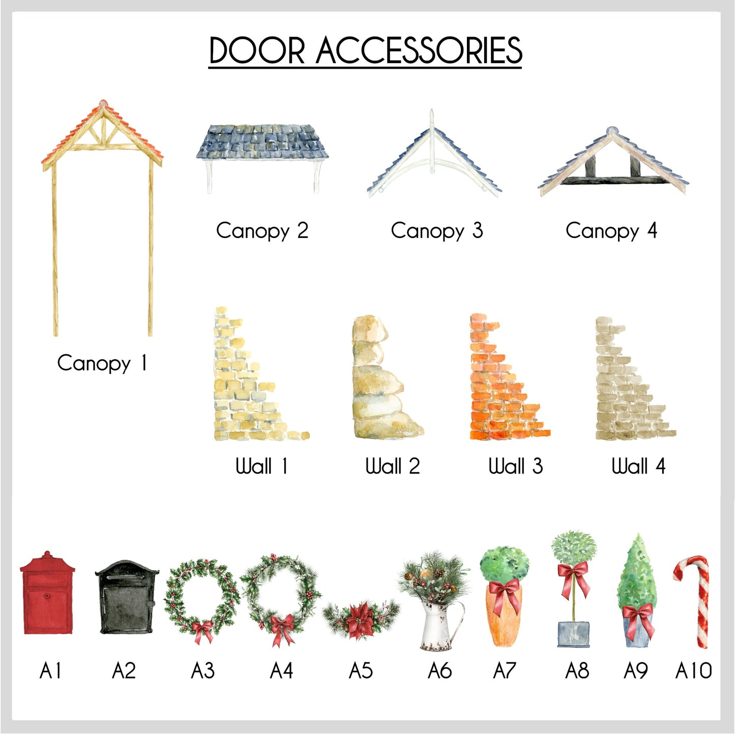 Personalised Christmas door print