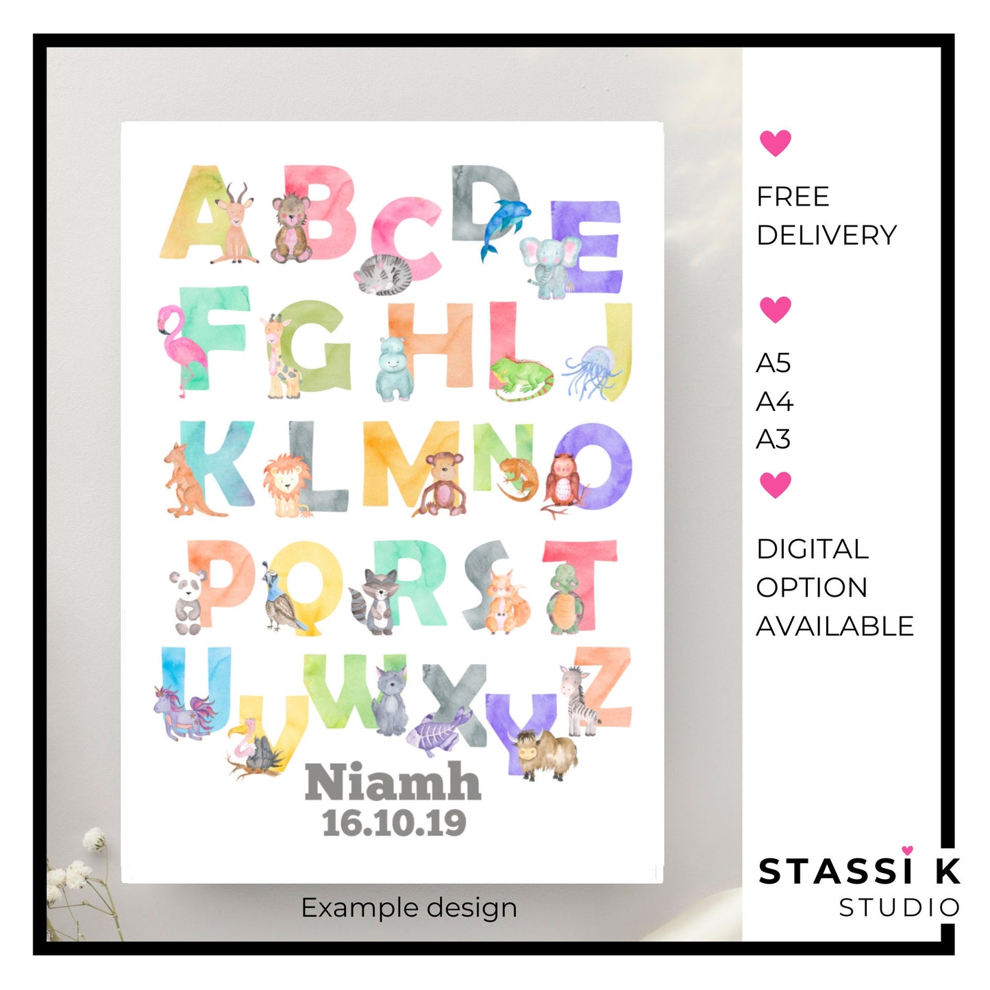 Personalised Alphabet Nursery Print