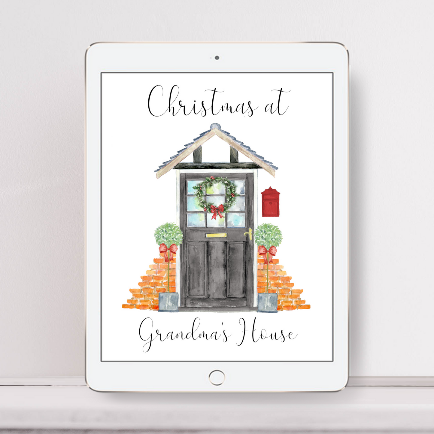 Personalised Christmas door print