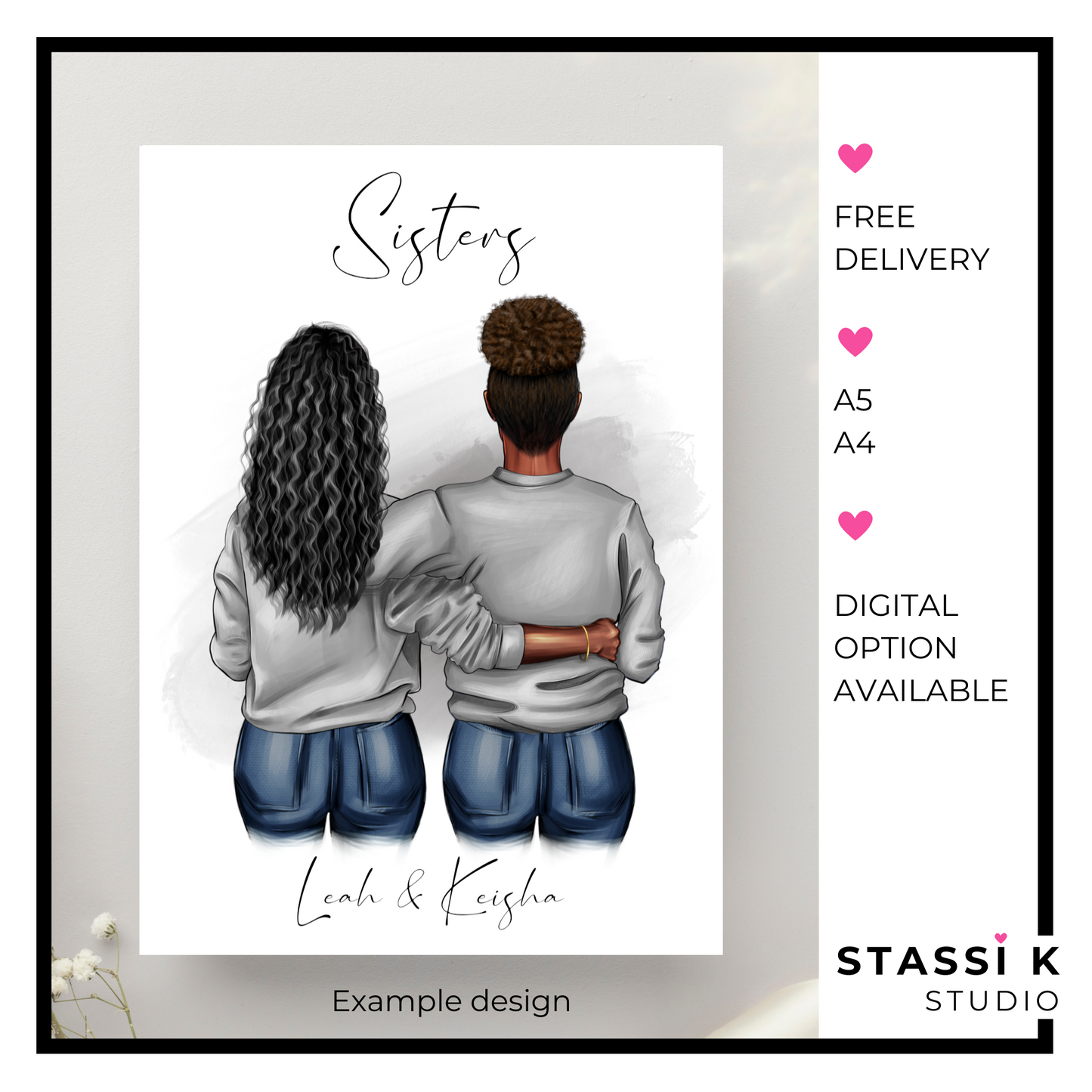 Personalised best friends print