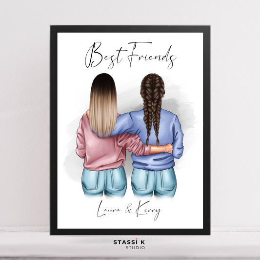 Personalised best friends print