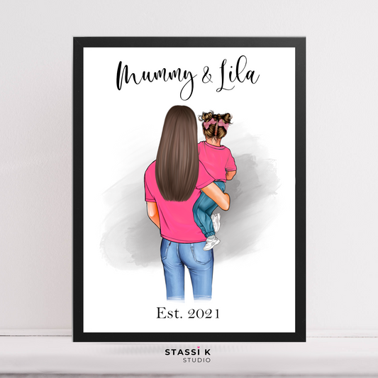 Mum and Child Print