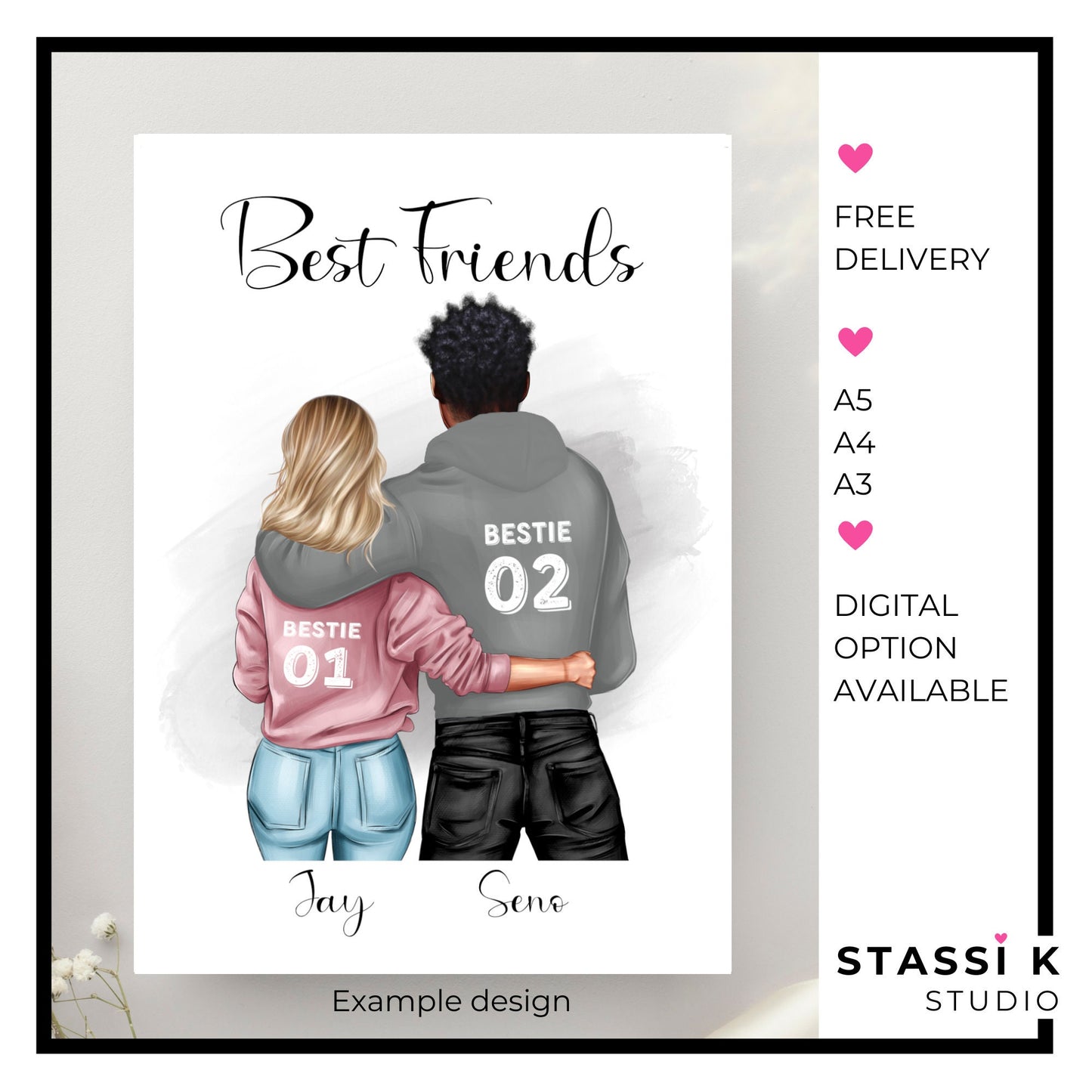 Personalised boy and girl best friend gift