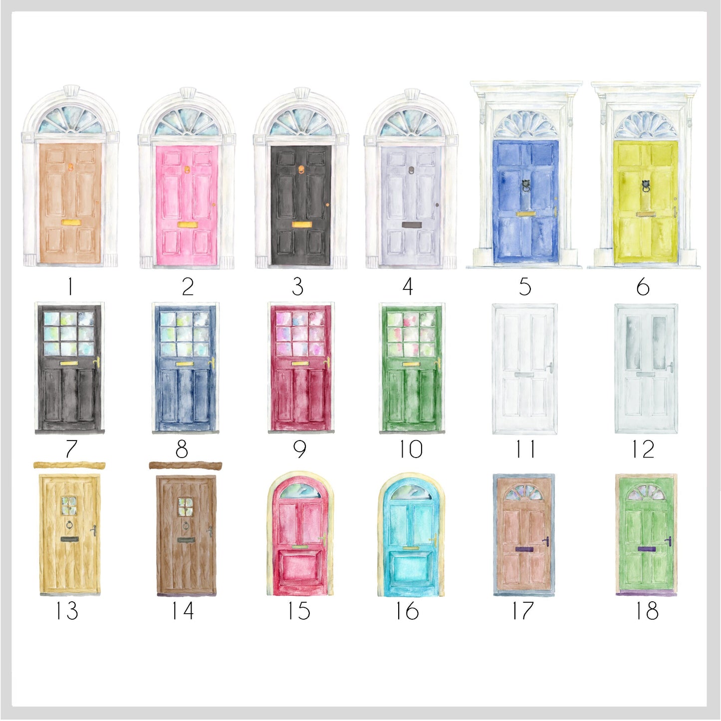 Personalised Front Door Print