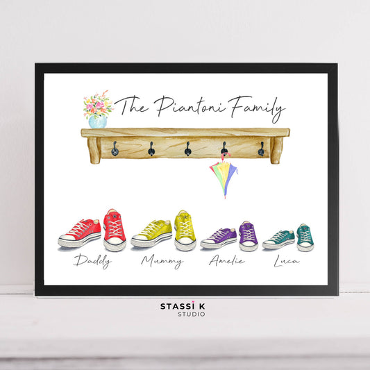 Personalised Family Trainers Print