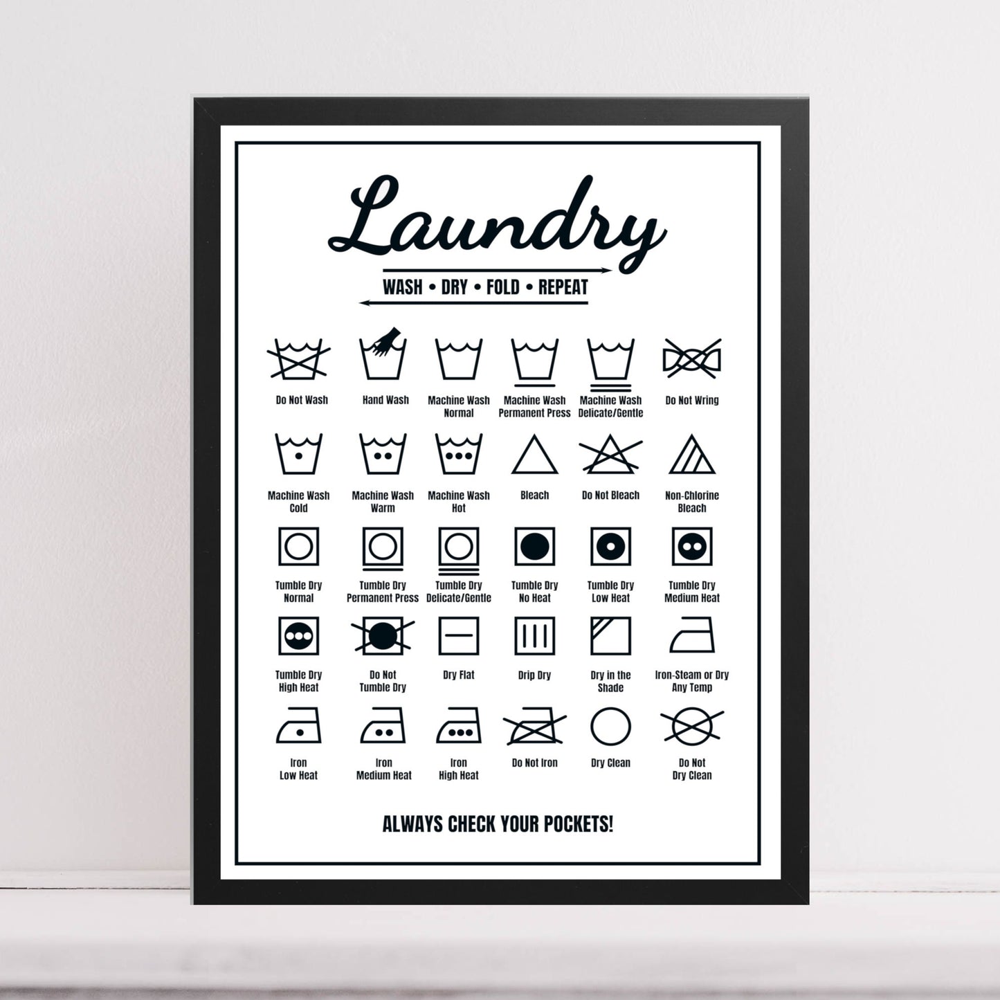 Laundry Symbols Print