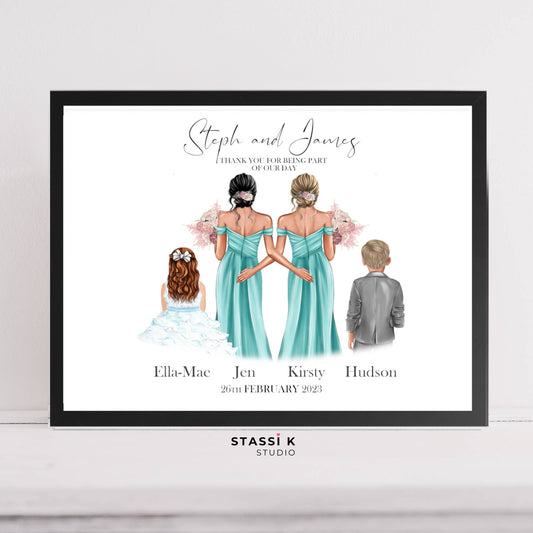 Custom bridal party thank you gift