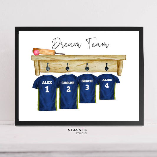 Personalised Family Sports Shirt Team Print