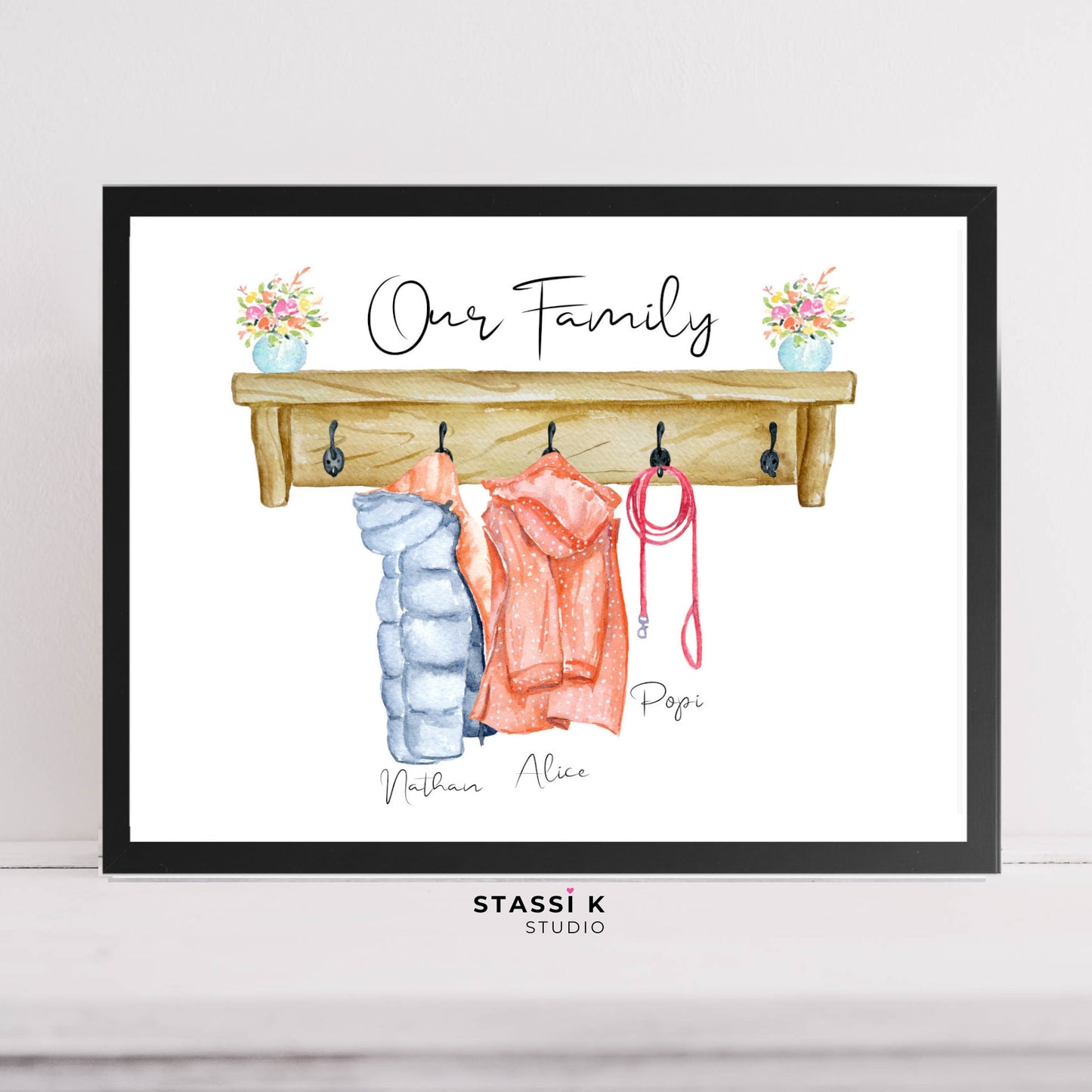 Personalised Family Coats Print