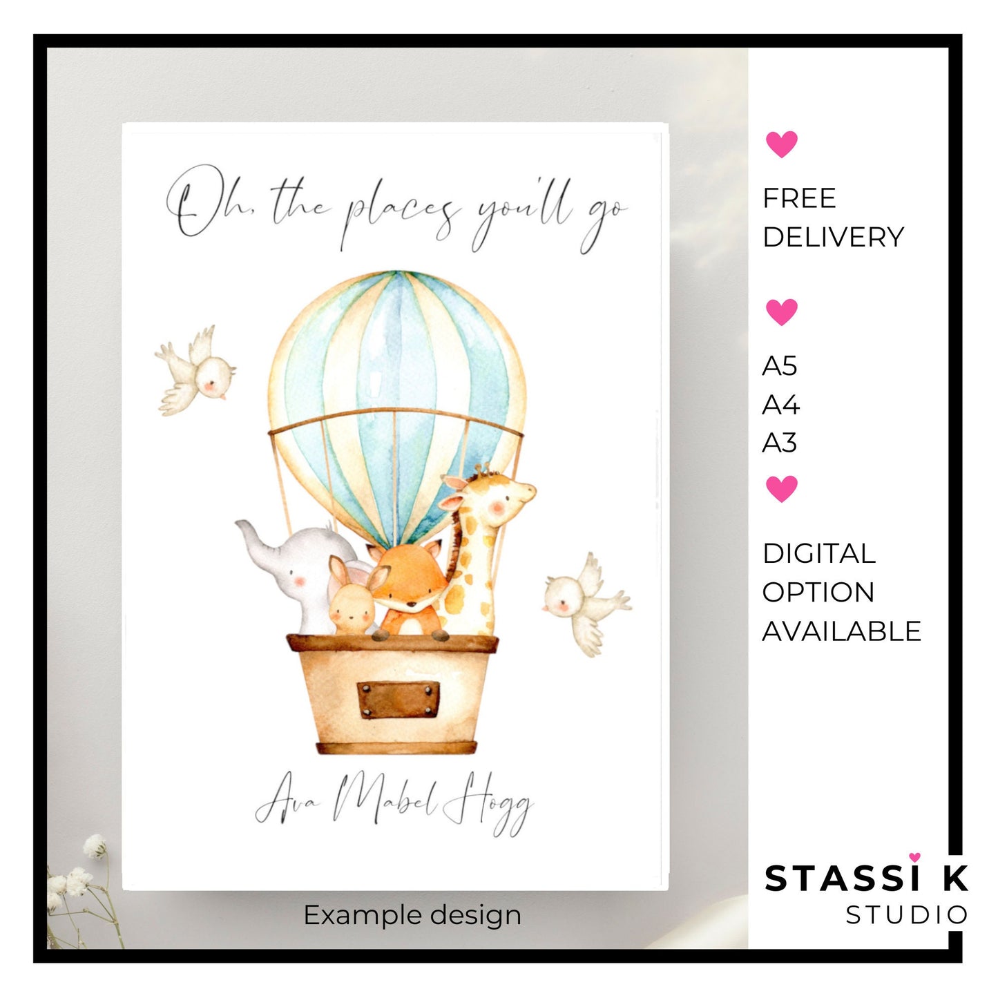 'Oh the places you'll go' New Baby Gift