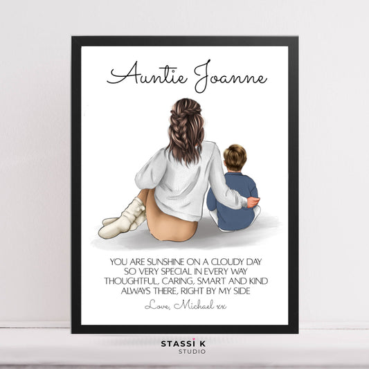 Personalised Auntie Print