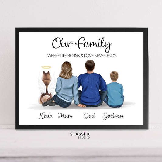 Personalised Family Illustration Print