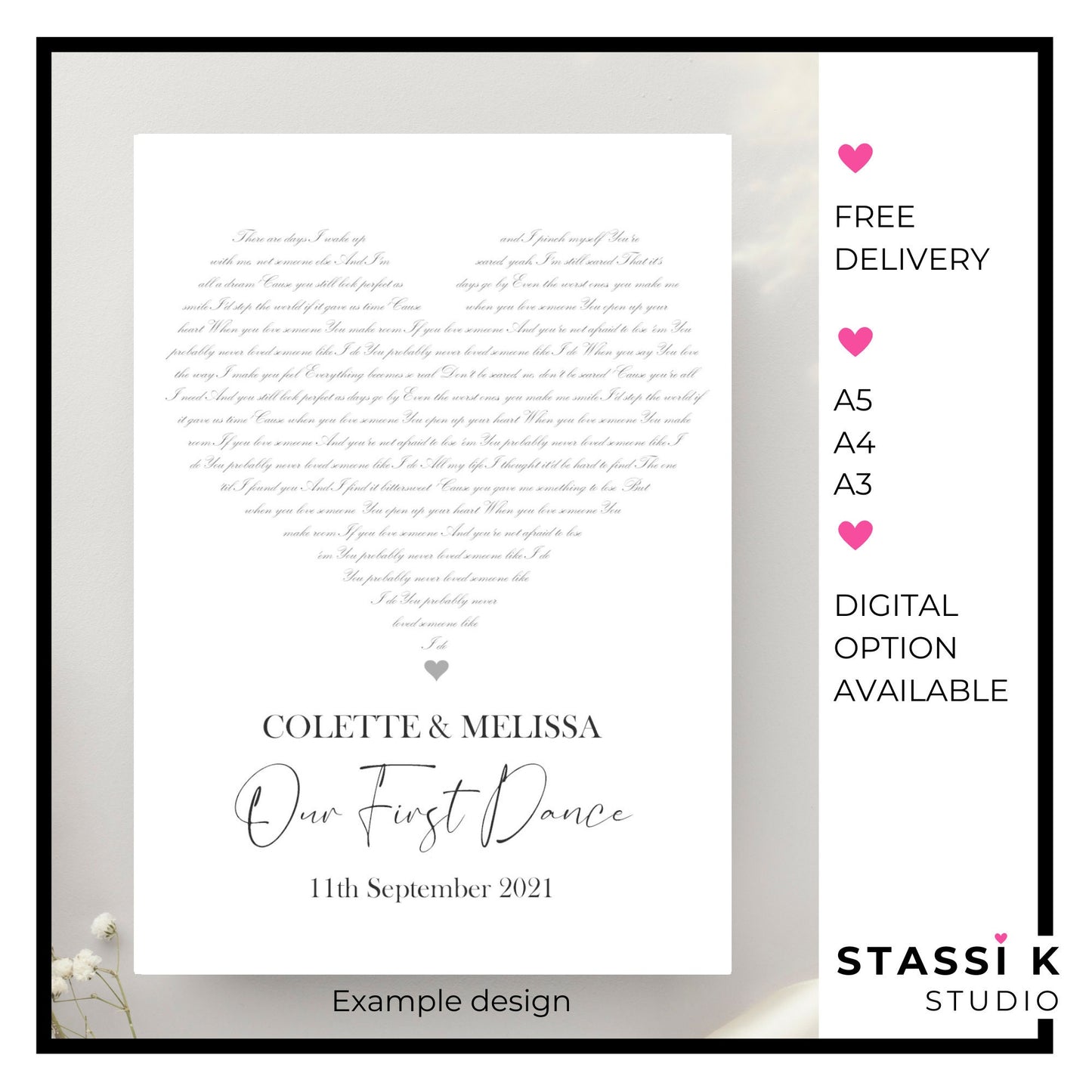 First Dance Lyrics Print