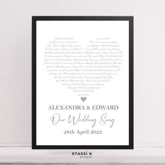 First Dance Lyrics Print