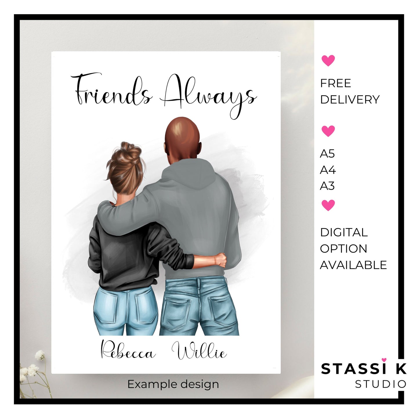 Personalised boy and girl best friend gift