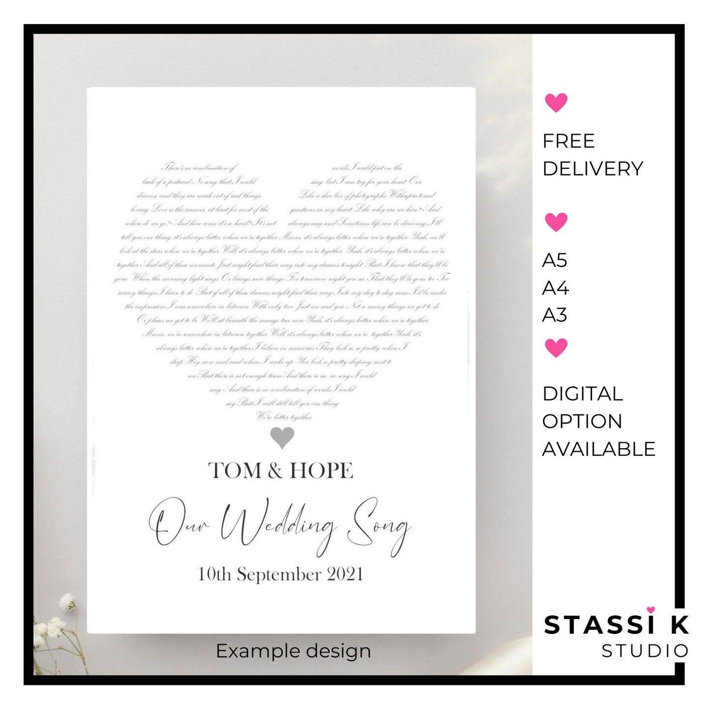 First Dance Lyrics Print